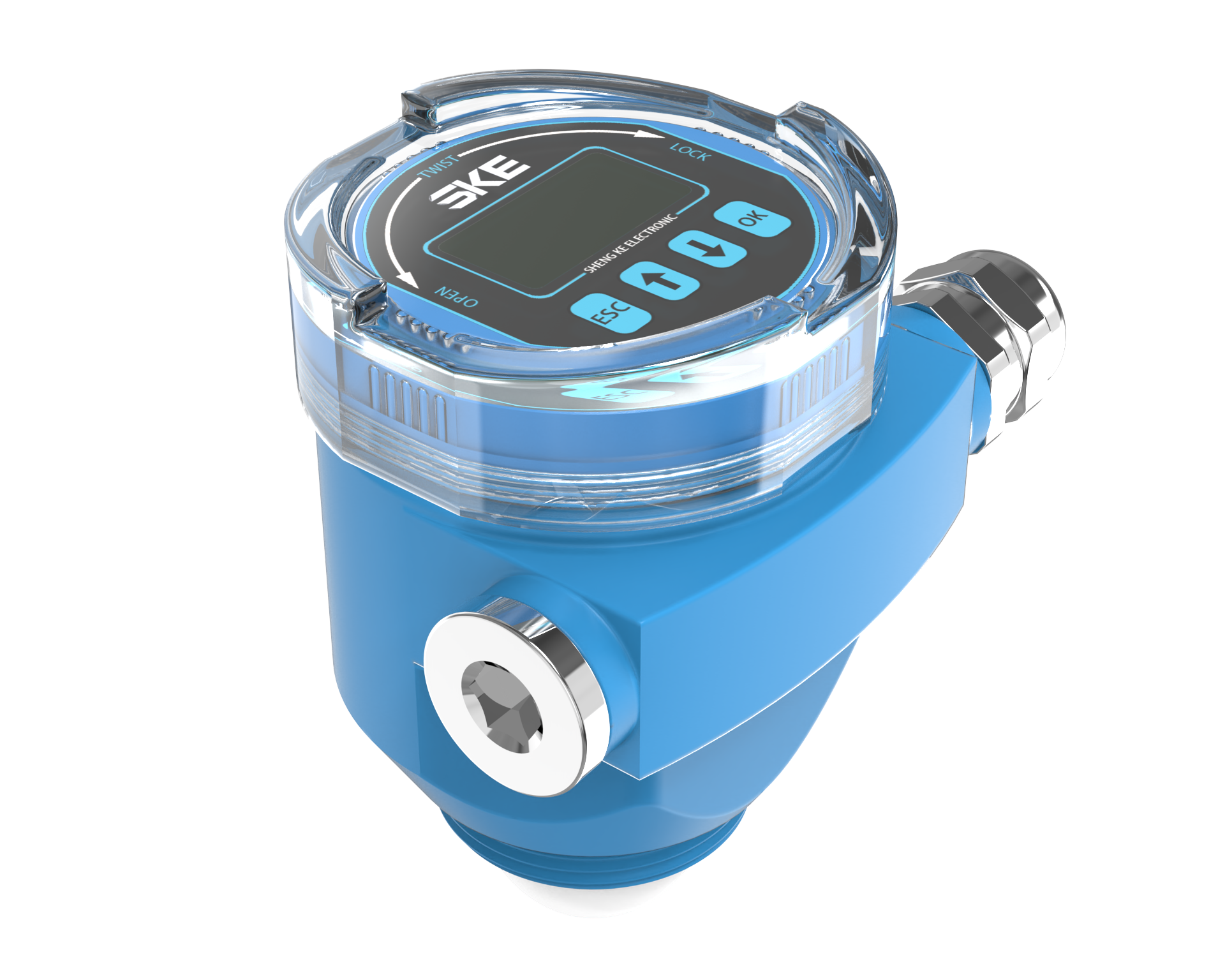 80GHz Radar Level Transmitter (LCD display) for Liquids